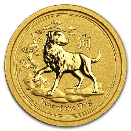 2018 Australia 1/20 oz Gold Lunar Dog BU 2018 Australia 1/20 oz Gold Lunar Dog BU